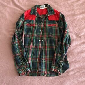 Vintage Plaid Levi’s Western Wear Button down shirt size small